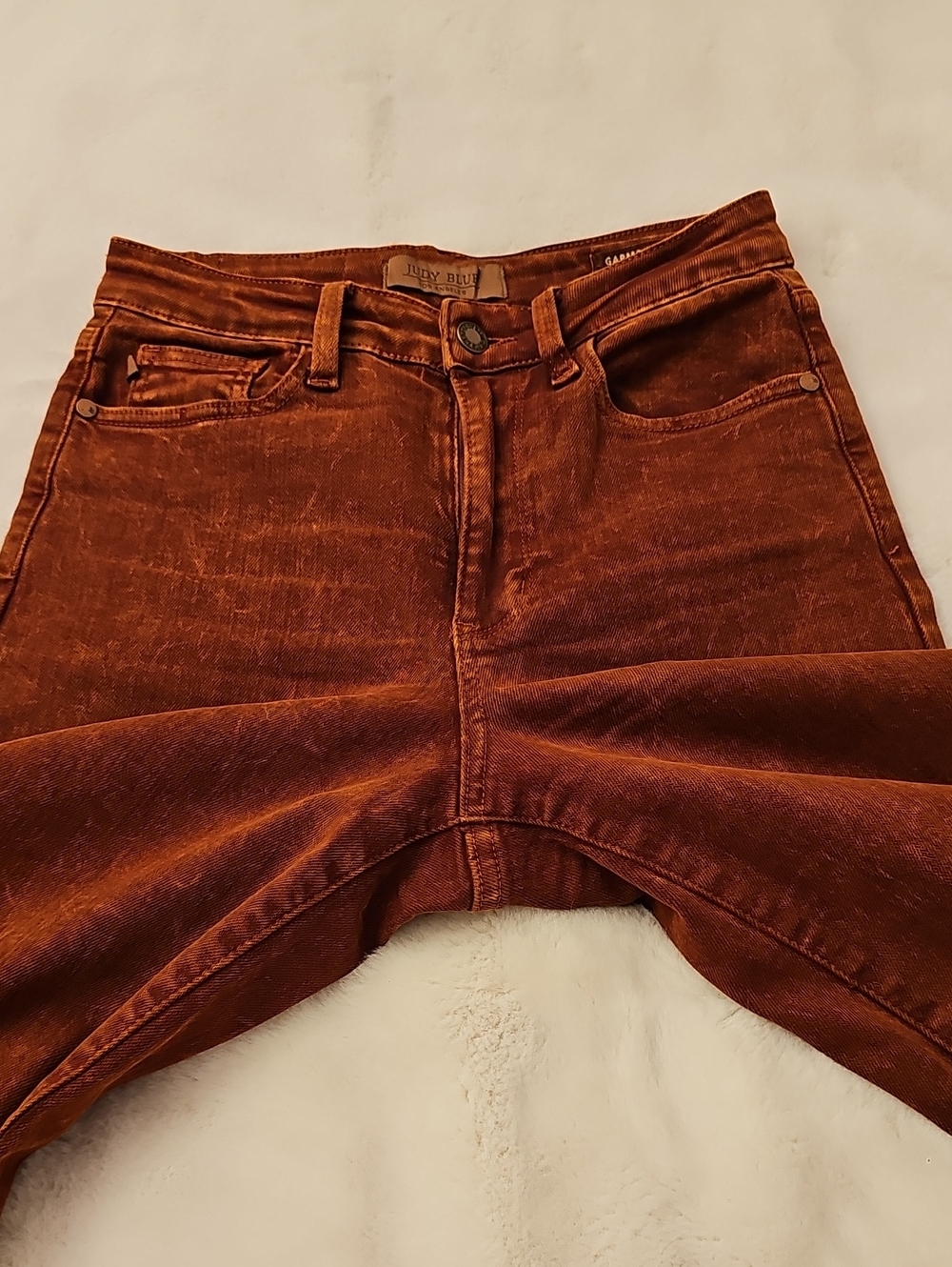 Judy Blue Retro Wide High Rise Pumpkin Spice Jeans Size 3/26 - Picture 13 of 13